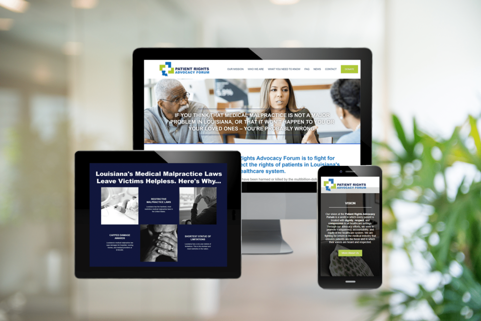 Patient Rights Advocacy Forum Responsive Website Design