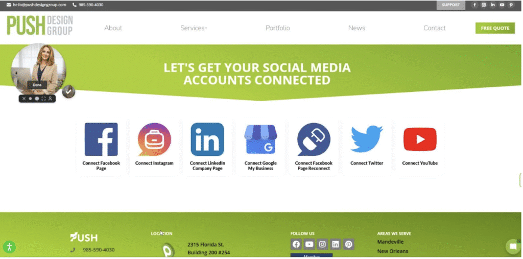 connect your social media accounts