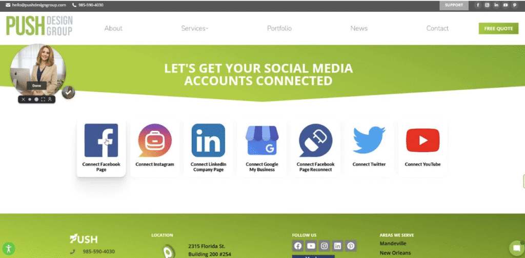 connect your social media accounts