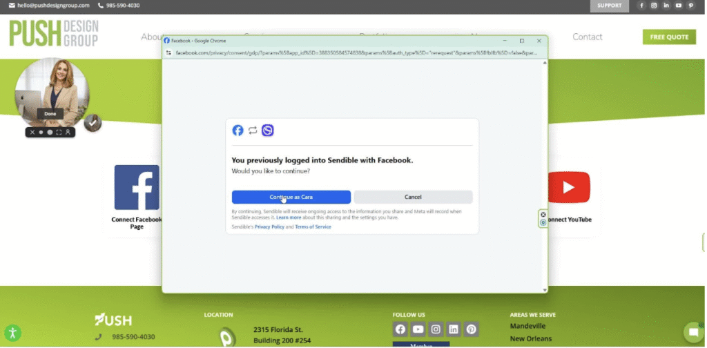 connect your social media accounts
