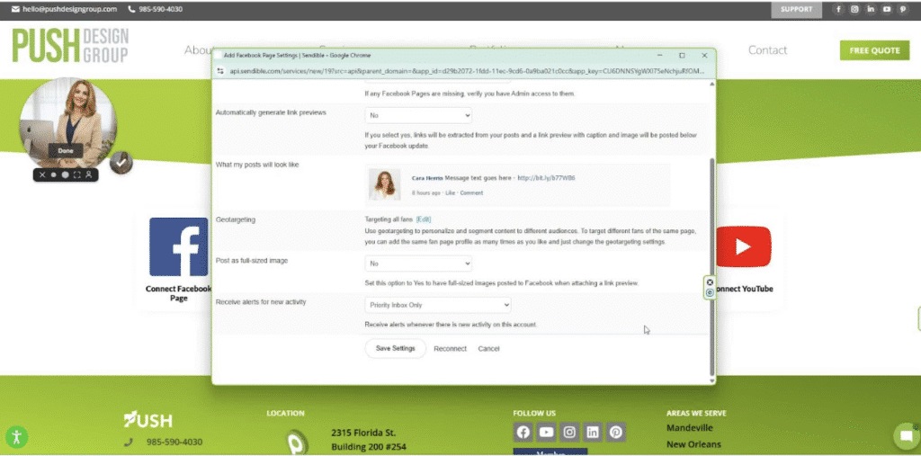 connect your social media accounts