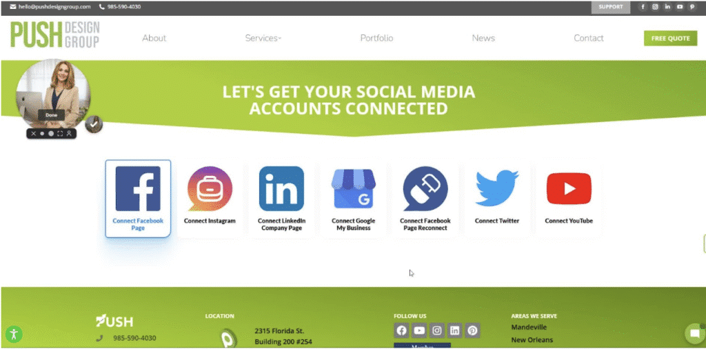 connect your social media accounts